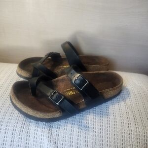 Birkenstock Black Leather Sandals